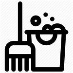 Cleaning Icon Clean Icons Mop Broom Bubbles