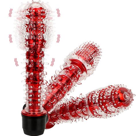 Huge Vibrators Magic Wand Jelly Dildo With Massage Beads For Women Multi Speed Masturbator