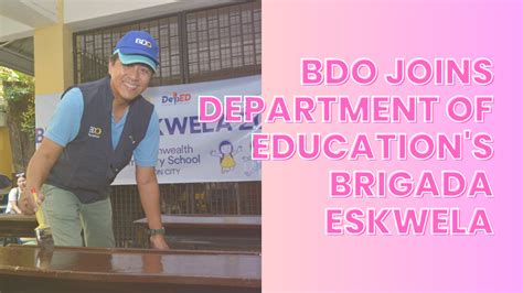 Bdo Joins Department Of Educations Brigada Eskwela Pinay Mommy Online