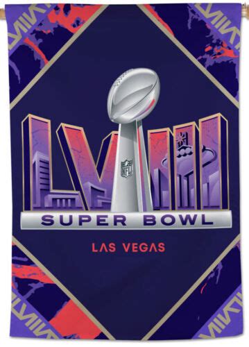 Super Bowl Lviii Las Vegas 2024 Official Nfl 28x40 Banner Presale
