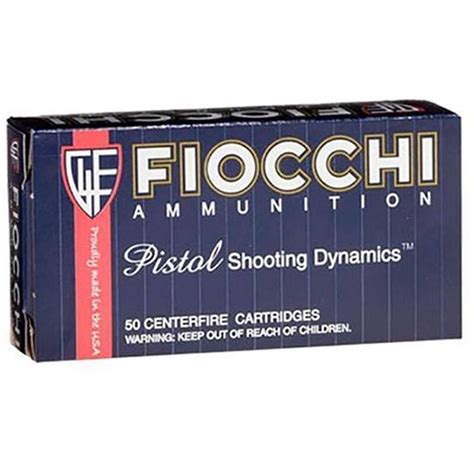 Fiocchi 9ap 9mm Ammunition Fmj 115 Grains 50 Rounds Fin Feather Fur