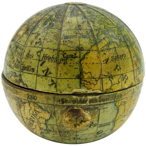 19th Century miniature world globe traveling inkwell | World globe, Travel globe, Globe