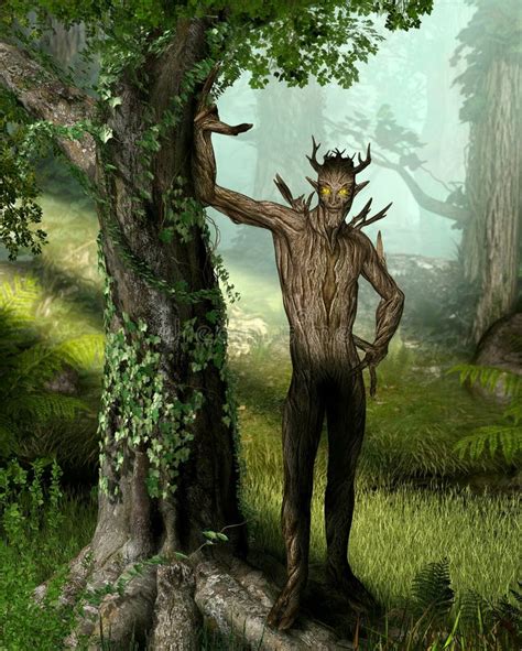 Forest King Elemental Nature Spirit Stock Illustration Illustration