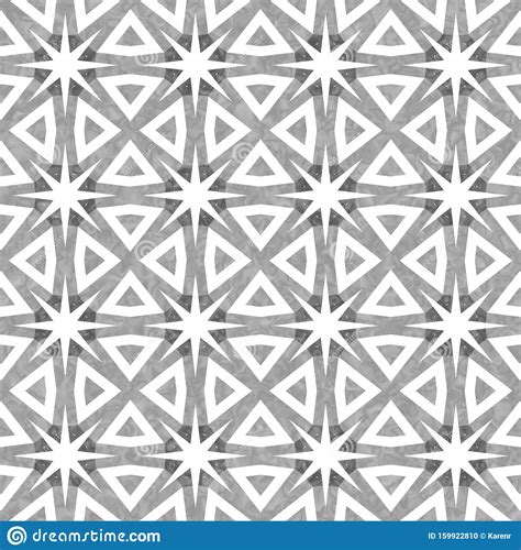 Gray Star Burst Abstract Geometric Seamless Textured Pattern Background
