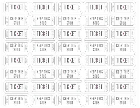 50 Free Printable Tickets With Numbers