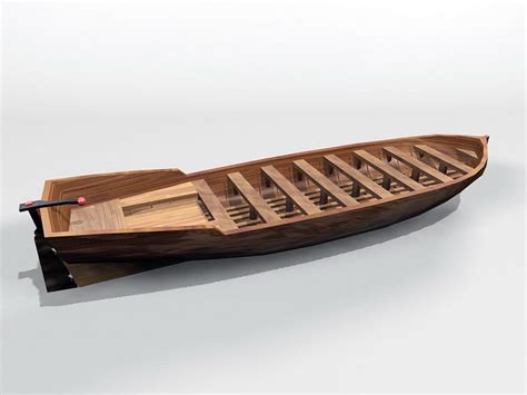 Wood Canoe 3d Model 3ds Max Files Free Download Modeling 47821 On Cadnav