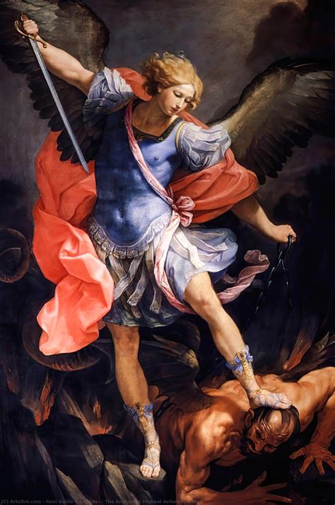 The Archangel Michael Defeating Satan Reni Guido Le Guide Wikioo
