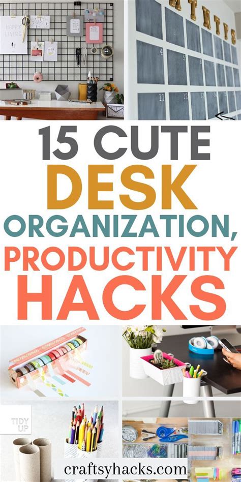The Words 15 Cute Desk Organization Productivity Hacks