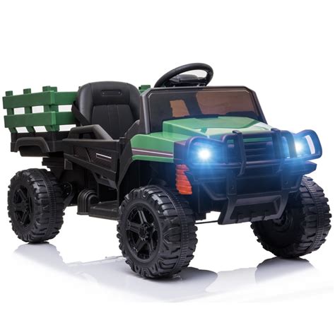 12v Battery Powered Ride On Truck Car For Kids 3 Speeds Remote Control