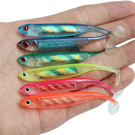 5pcs12pcs 7cm 2g Wobbler Fishing Lure Rainbow Shiner Bait T Tail