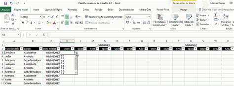 Planilha De Escala De Trabalho Guia Do Excel Unamed