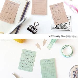 Plan Marker Sticky Notes 8types Daily Checklist Colorful Etsy