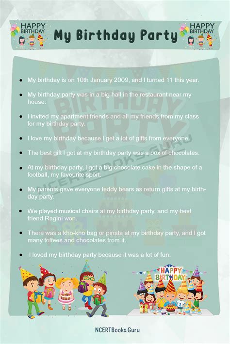 10 Lines On My Birthday Party For Students And Children In English