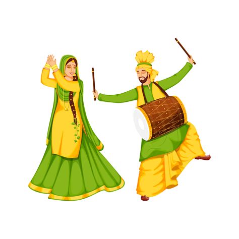 Punjabi Couple Dance 17222130 Png