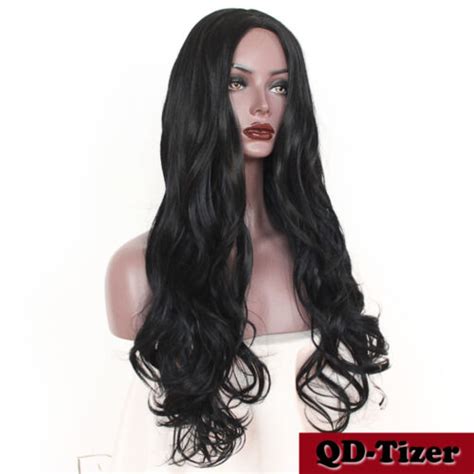 Long Body Wavy Wig Silk Top Black Hair Fashion Heat Resistant Sex