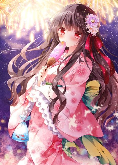 Anime Kimono Kawaii Nogi Takayoshi Cô Gái Trong Anime Anime