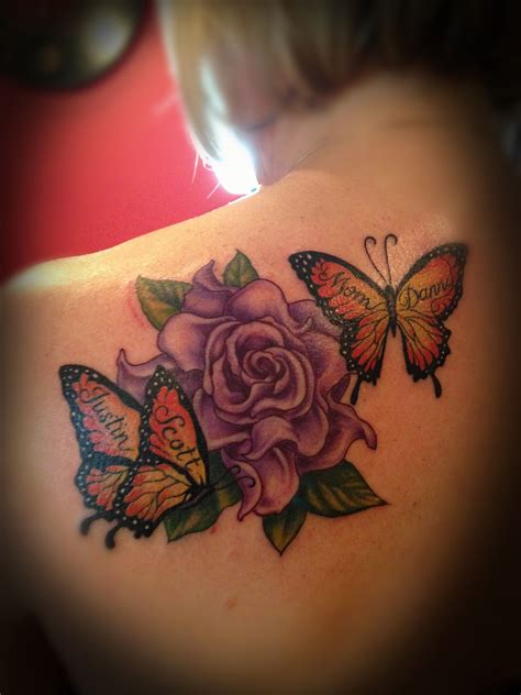 flower and butterfly tattoo tattoosbybecky butterfly with flowers tattoo