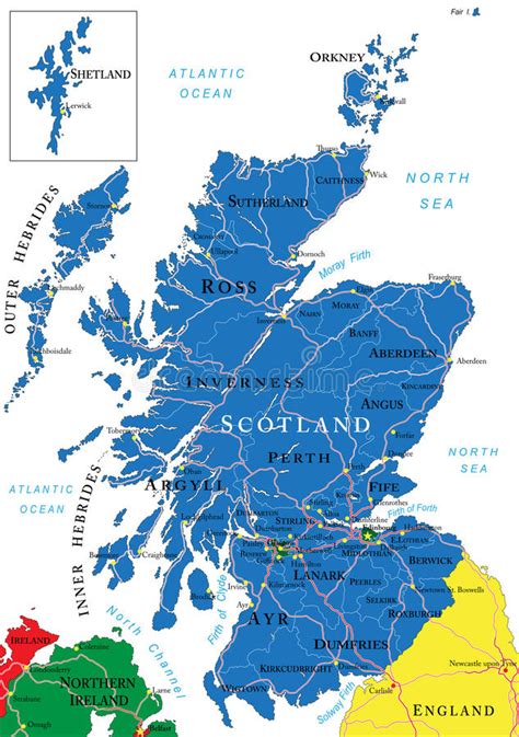 Najlepsza mapa szkocji w sieci. Anglia, Szkocja, Walia I Północna Irlandia Mapa ...