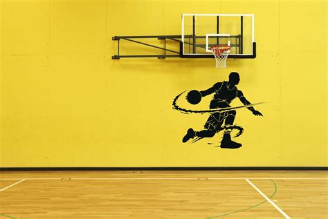 Basketball Wall Decal Basketball Sticker Basket Wall Art Sport Etsy