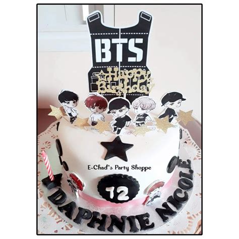 Ranging from electronic gadgets to paper works and lights, everything is included in this massive collection of logo cake toppers. BTS Cake topper set (BTS logo & 7 BTS characters) | Shopee ...