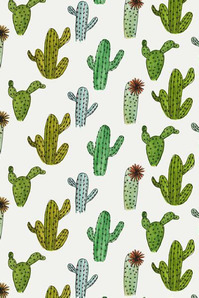 Cactus Ink And Watercolor Print Pattern By Abby Galloway Cactus Art