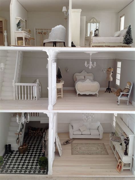 Beautiful White Creative House Modern Dollhouse Furniture Dollhouse