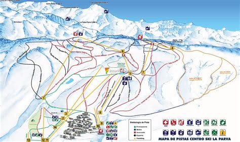 Mapa De Las Pistas De Esquí De La Parva