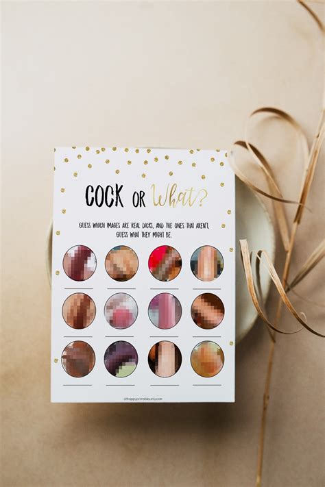 Bachelorette Party Game Cock Or What Rude Party Game Etsy Uk