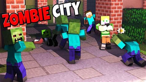 Huge Zombie City Apocalypse Minecraft Zombie Survival Mod Youtube