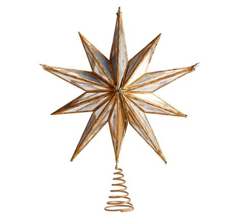 Gold Mirrored Star Christmas Tree Topper Pottery Barn