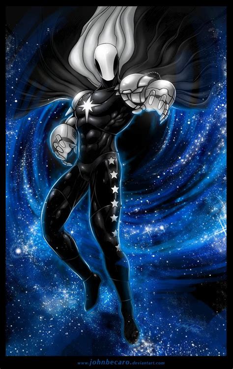 Commission Black Luminous Superhero Design Concept Art Characters