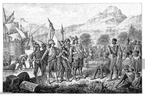 Jan Van Riebeeck Arrives In Table Bay In April 1652 High Res Vector