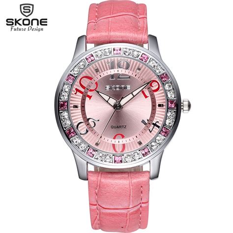 Skone Luxury Fashion Womens Watches Quartz Watch Bracelet Wristwatches