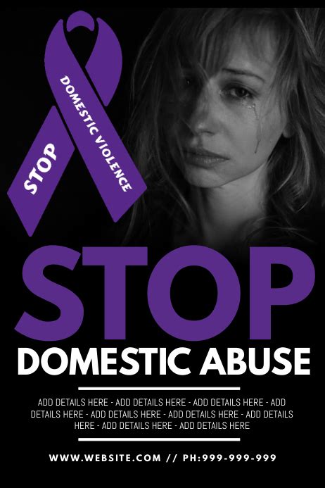 Stop Domestic Abuse Poster Template Postermywall
