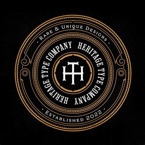 Heritage Type Co Gold Seal Logo Design Template — Customize It In Kittl