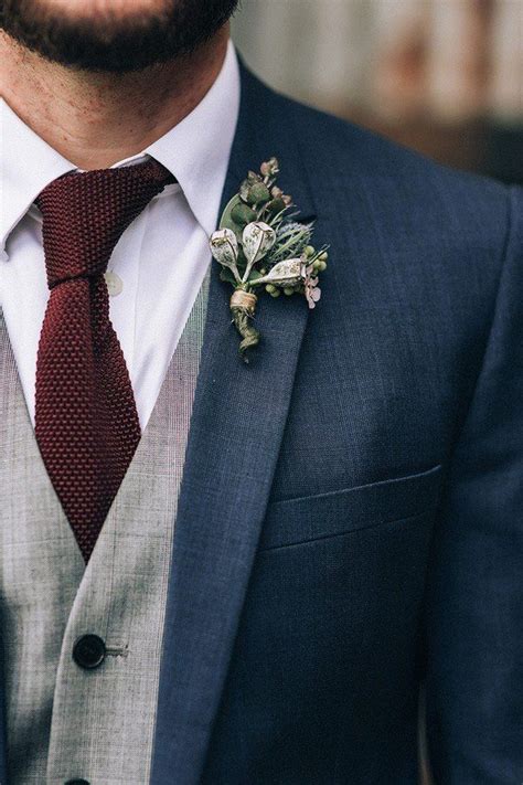 Navy And Burgundy Fall Wedding Groom Suit Ideas With Images Wedding
