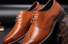 shoes men leather dress modern lace business formal footwear brogue casual male brown party brand fashion comfortable size oxford genuine