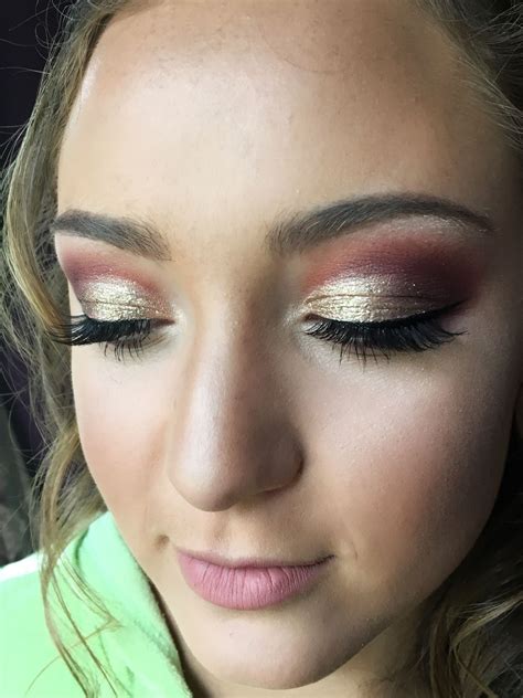 Prom Makeup Maroon And Gold Makeup Smokey Eye Makeup Prom Look Prom