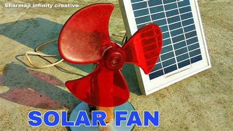 How To Make Solar Powered Fan Youtube
