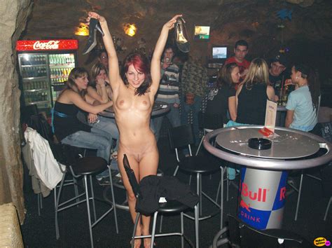 Naked Wife In Bar
