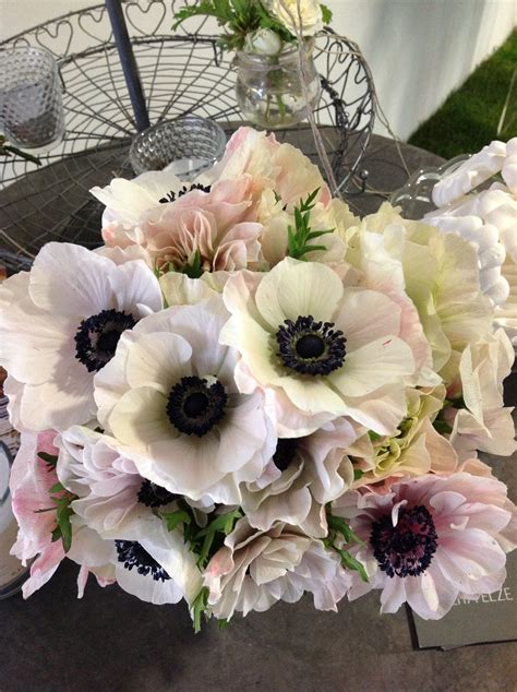 Wedding Bouquet Of Blushing Anemones Zita Elze On Floweronas Blog