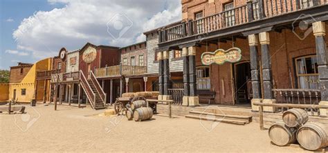 Detail Of An Old Far West Village Stock Photo Picture And Royalty Free