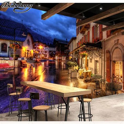 Beibehang Custom Wallpapers 3d Photo Murals European Italian Town