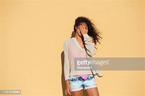 Portrait Of Teenage Girl Obscured Face High Res Stock Photo Getty Images