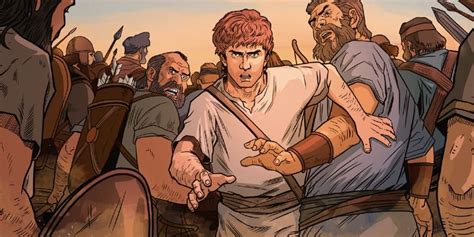 David Courageously Defeats Goliath Faith In God Bible Stories Bible