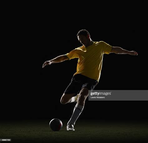 Soccer Player About To Strike The Ball High Res Stock Photo Getty Images