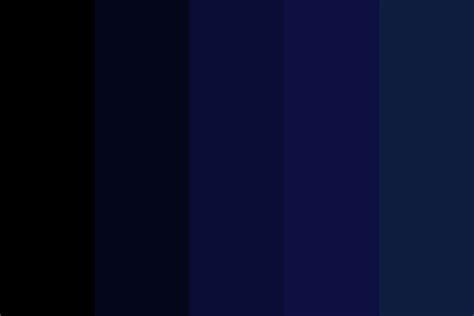 Shades Of Black To Blue Color Palette