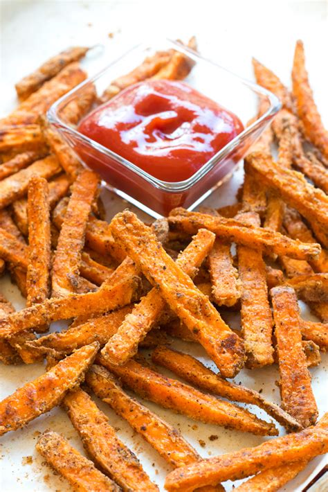 Spread fries out on a prepared baking sheet. Spicy Baked Sweet Potato Fries - Grain Changer