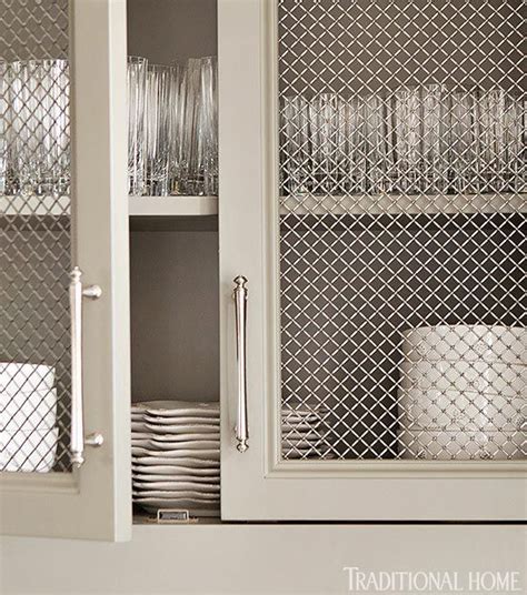 Pair of cabinet doors with mesh wire inlays add a cool countrified element. Love the mesh inserts in these cabinets. | mesh products | Pinterest | Metal mesh, Google search ...