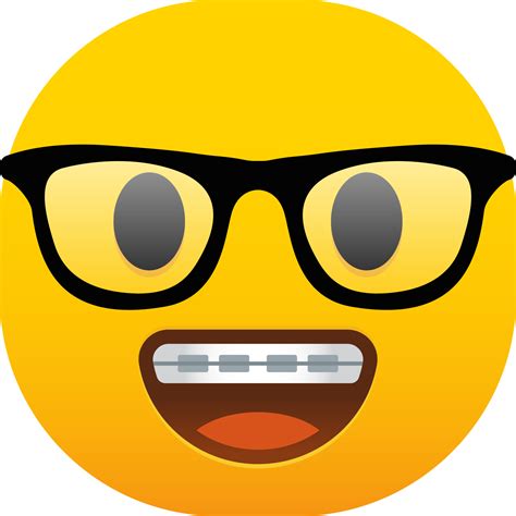 Emoji Nerd Smiley Emoticon Computer Icons Nerd Face Snout Glasses